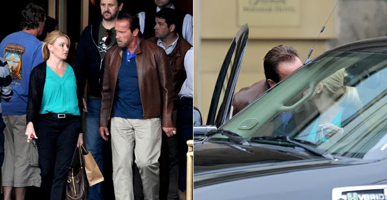 Arnold Schwarzenegger é flagrado aos beijos com sua nova namorada