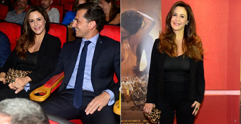 Mamãe de primeira viagem, Guilhermina Guinle curte noite no cinema com o marido