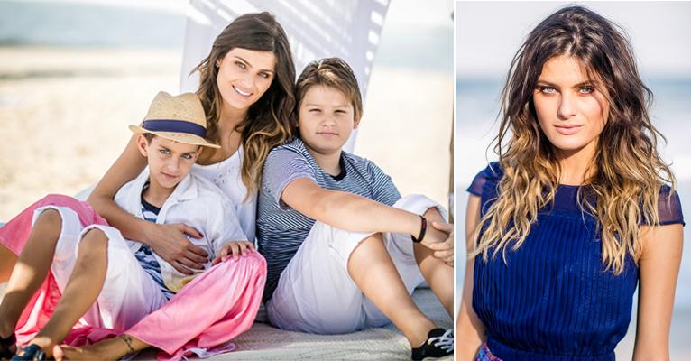 Isabelli Fontana assina linha de roupas infantis e posa com os filhos