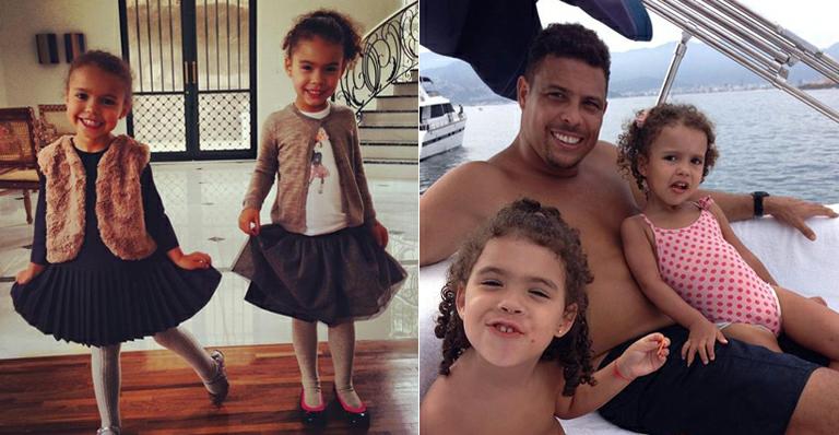 Filha de Ronaldo assobia o hino do Brasil antes do jogo