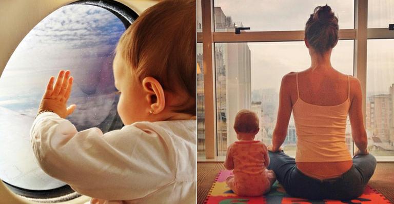 Filha de Gisele Bündchen se despede do Brasil com ‘adeus’ na janelinha de avião