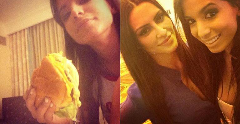 Anitta deixa a dieta de lado nos EUA e devora um hambúrguer: “Celulite mandou um oi”