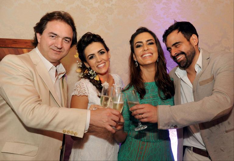 Ticiana Villas Boas na boda da irmã