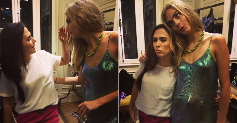 Tatá Werneck brinca com Cara Delevingne: “Acho que deu mole”