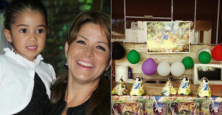 Samara Felippo festeja seus 35 anos com festa da Branca de Neve