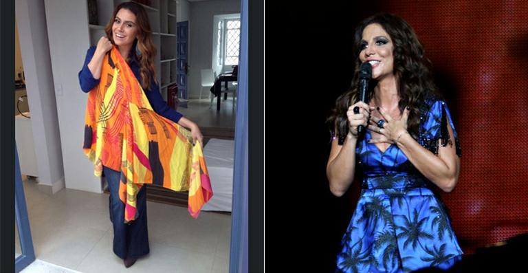 Ivete Sangalo doa vestido estampado para o leilão de Giovanna Antonelli