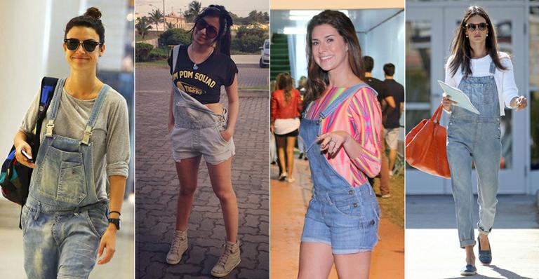 Aprenda com as famosas a usar macacão jeans – que é hit em dias quentes