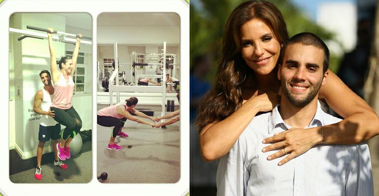 Ivete Sangalo conta com ajuda do marido na hora de malhar