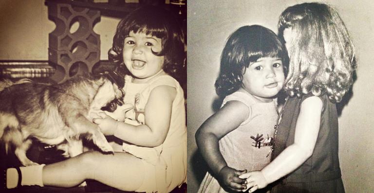 Scheila Carvalho mostra fotos da infância e brinca com Carla Perez e Sheila Mello