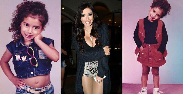 Anitta mostra fotos da infância e revela que deu trabalho para os pais