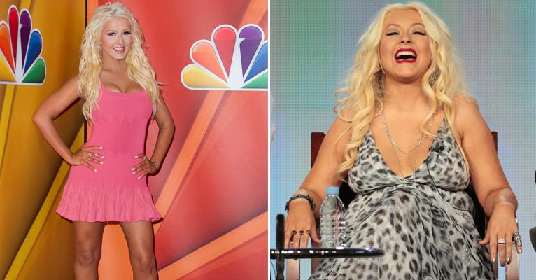 Ex-gordinha, Christina Aguilera volta à boa forma e exibe belas curvas no The Voice! Veja sua evolução