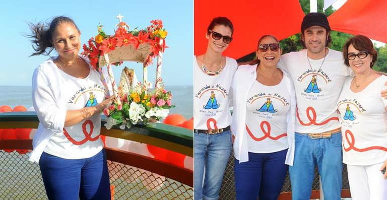 Fafá de Belém participa do Círio de Nazaré em Belém e recebe convidados