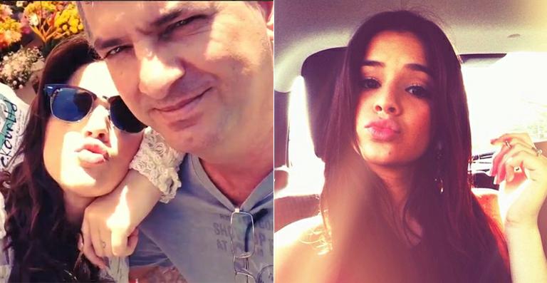 Bruna Marquezine vai a feira com o pai e mostra vídeos dos vendedores