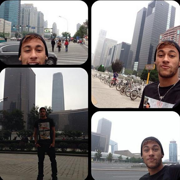 Neymar passeia na China antes de amistoso da Seleção