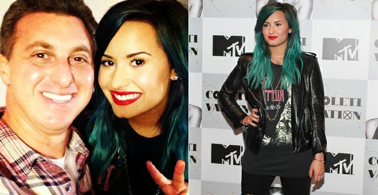 Luciano Huck entrevista Demi Lovato e cantora anuncia shows no Brasil