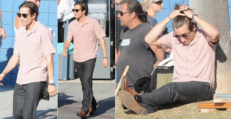Jake Gyllenhaal aparece bem mais magro em set de filmagem