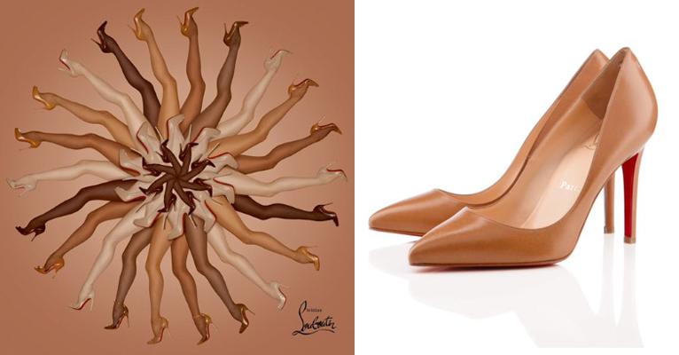 Christian Louboutin cria sapatos cor da pele para alongar as pernas