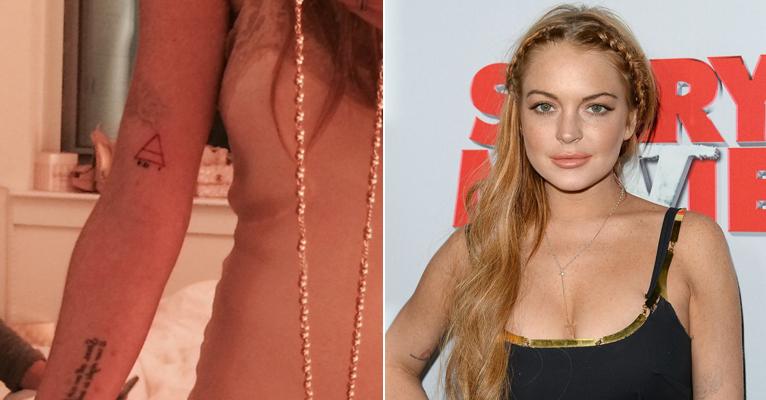 Lindsay Lohan mostra nova tatuagem para os fãs