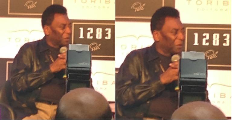 Pelé chora durante lançamento de livro em sua homenagem
