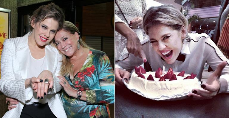 Bárbara Paz faz aniversário e ganha anel de presente de Susana Vieira