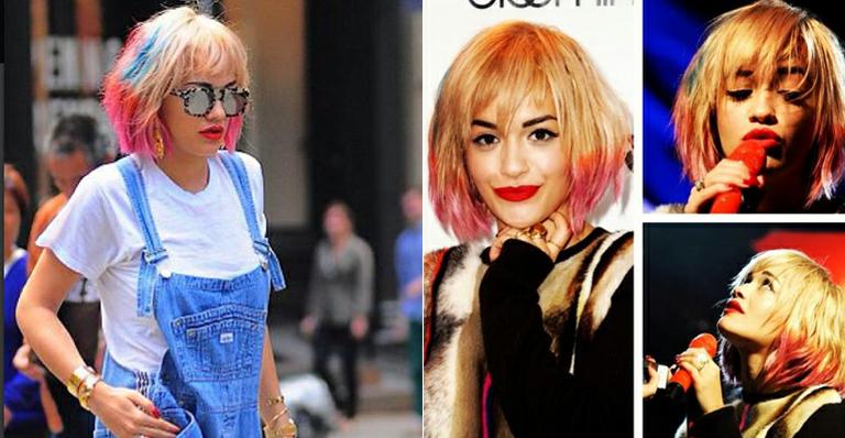 Rita Ora adere ao cabelo colorido. Veja o novo visual