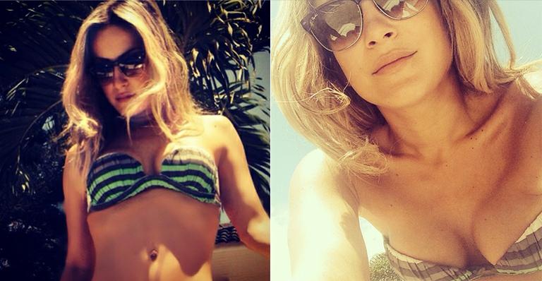 Claudia Leitte exibe boa forma em fotos de biquíni no Instagram