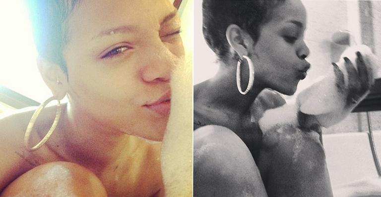 Rihanna posta foto nua de seu banho relaxante