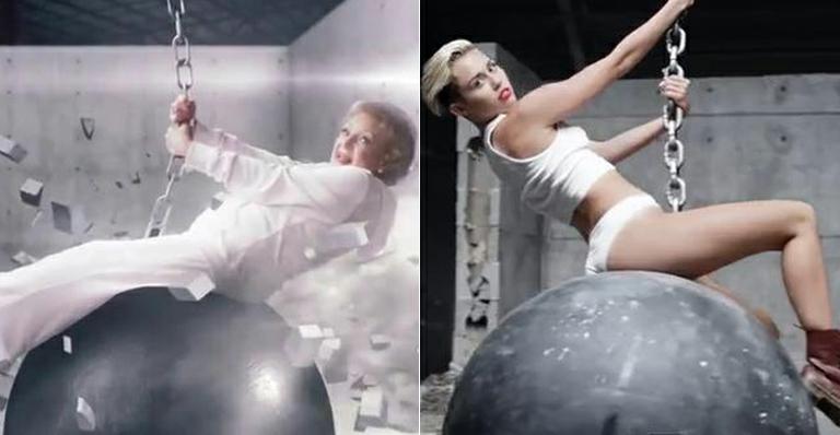Atriz de 91 anos faz paródia com clipe sensual de Miley Cyrus