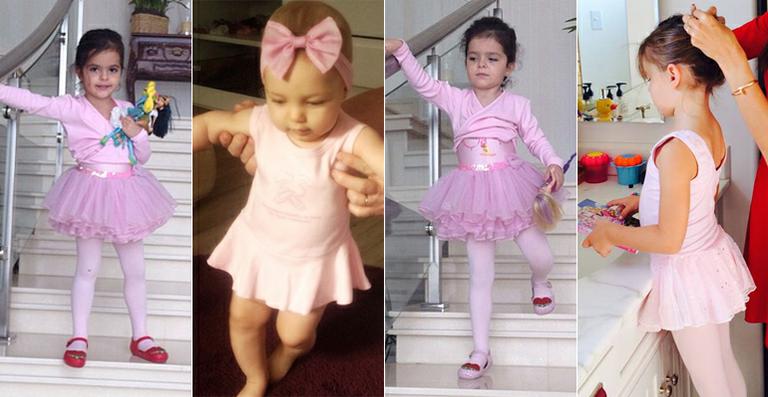 Famosos mostram fotos de suas pequenas bailarinas