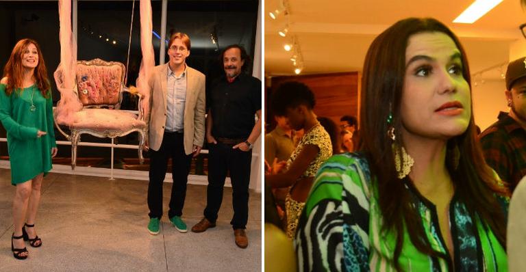 Gilmelândia e amigos conferem galeria de arte contemporânea