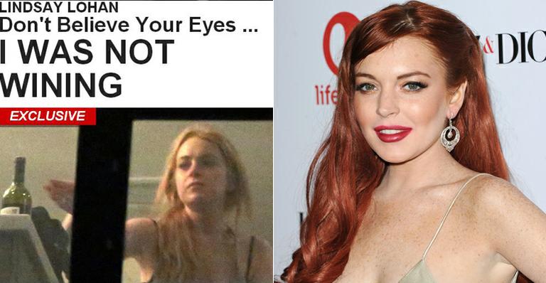 Em processo de reabilitação, Lindsay Lohan é flagrada com garrafa de vinho
