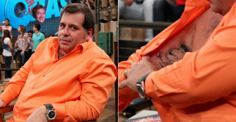 Leandro Hassum faz tatuagem em homenagem a comediante Jerry Lewis