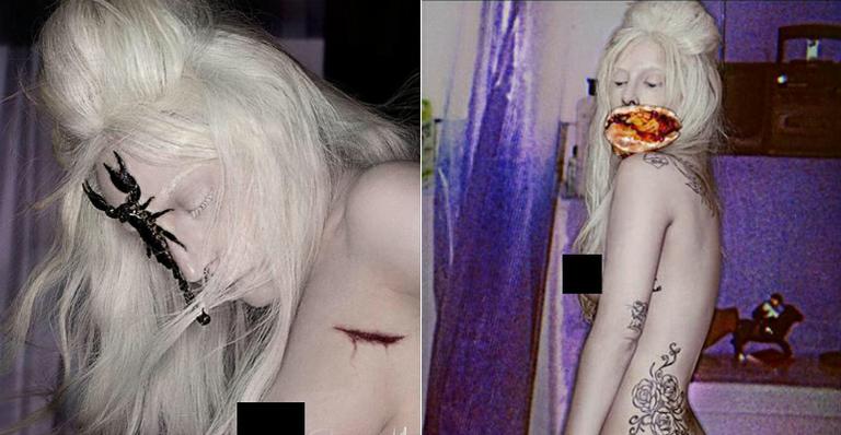Lady Gaga posa com escorpião no rosto e sem roupa em capa de novo single