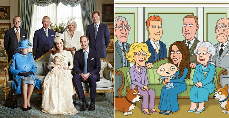 Criadores de Family Guy recriam pose do batizado de George, filho de Kate e William
