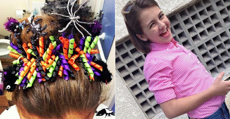 Klara Castanho mostra penteado especial para o Halloween
