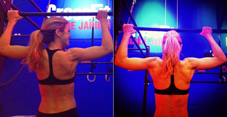 Ticiane Pinheiro mostra os músculos que ganhou após treino de cross fit