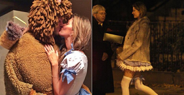 Gisele Bündchen se veste de Dorothy, de O Mágico de Oz, em festa à fantasia