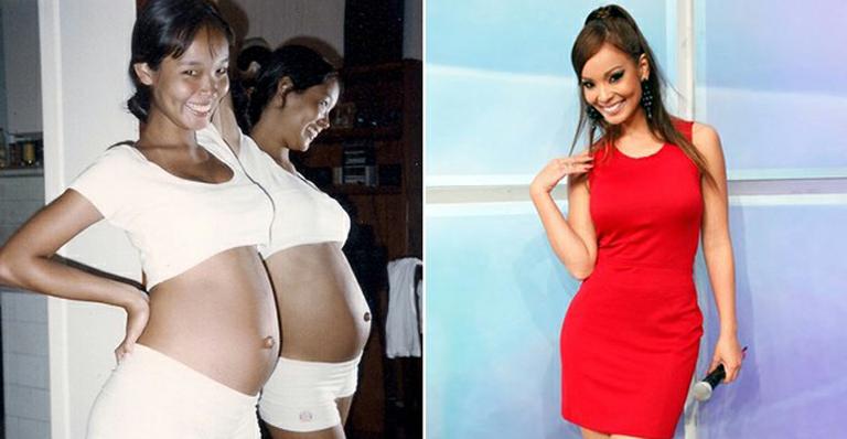 Carol Nakamura mostra barriga de gravidez quando jovem e fala da experiência de ser mãe