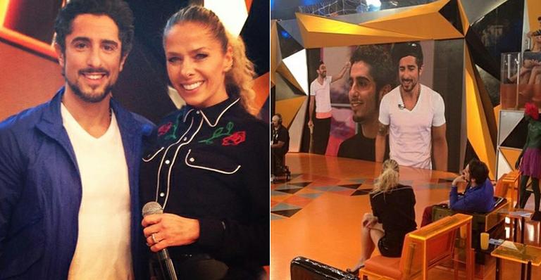 Cotada para assumir programa na Record, Adriane Galisteu grava ao lado de Marcos Mion