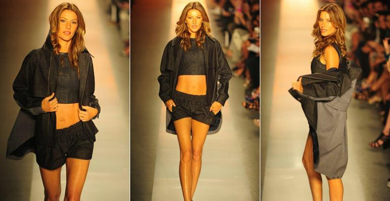 Gisele Bündchen brilha e emociona a plateia em desfile no SPFW