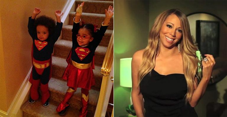 Filhos de Mariah Carey usam fantasias de super-heróis no Halloween