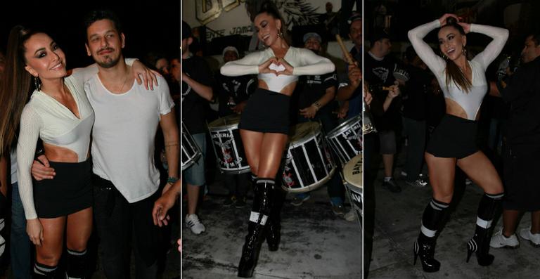 Sabrina Sato leva namorado no primeiro ensaio de Carnaval
