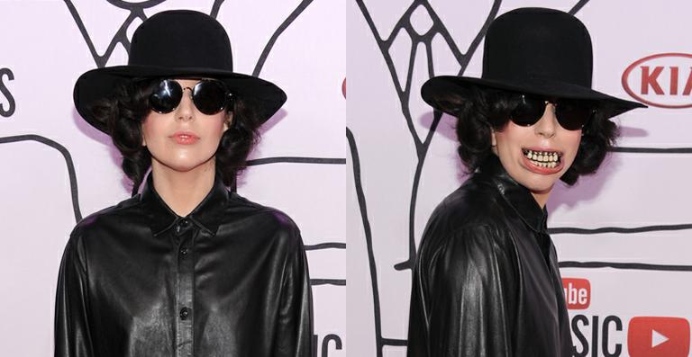 Lady Gaga aparece com dentadura bizarra em prêmio