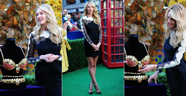 Candice Swanepoel mostra sutiã de R$ 22 milhões na TV americana