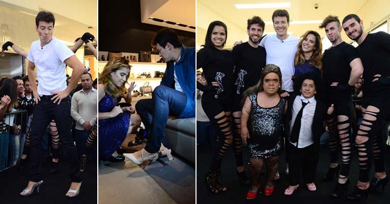 De salto alto, Rodrigo Faro dança e rebola com Wanessa