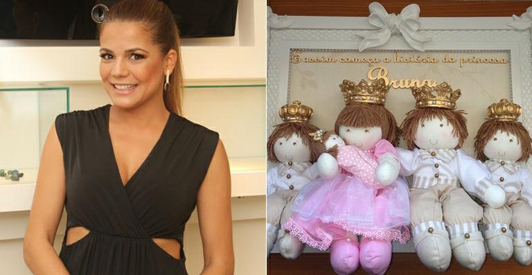 Nívea Stelmann mostra o enfeite de maternidade da filha, Bruna