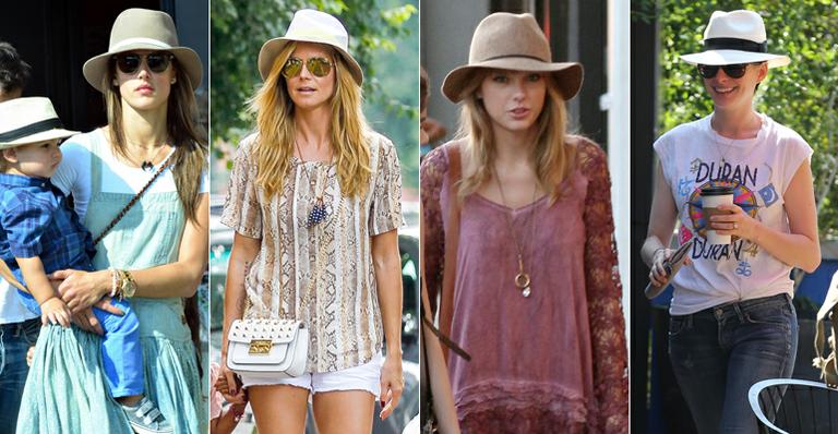 Chapéus também podem compor ‘look urbano’. Copie o visual das famosas