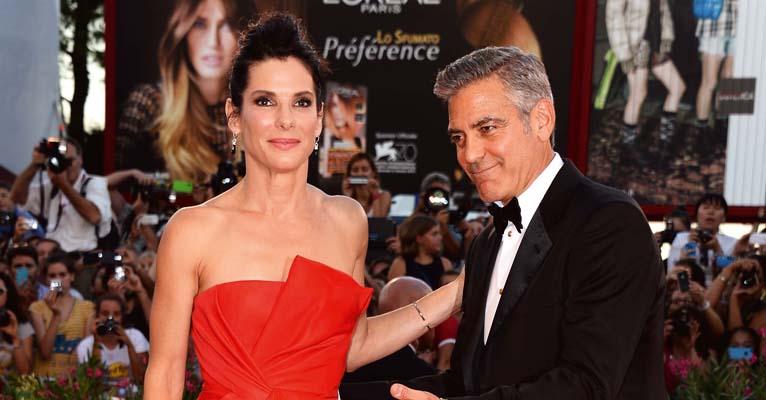 George Clooney enche de elogios a amiga Sandra Bullock: Ela é uma grande mãe
