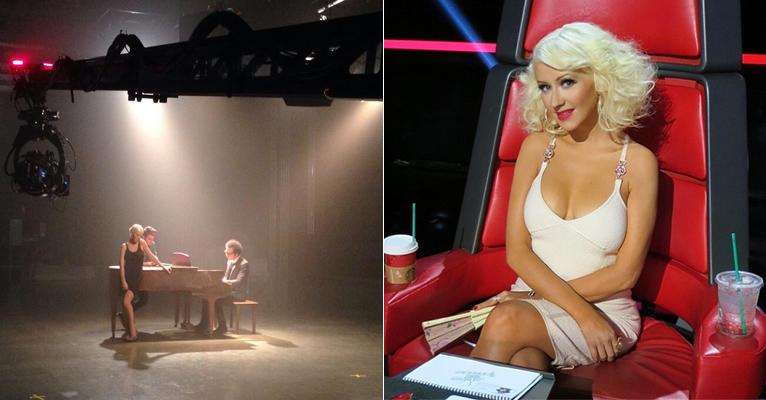 Christina Aguilera mostra boa forma no estúdio de seu novo clipe