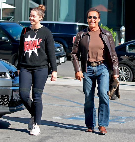 Arnold Schwarzenegger com Christina